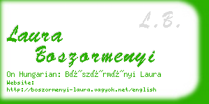 laura boszormenyi business card