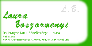 laura boszormenyi business card